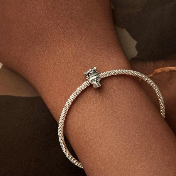 925 Sterling Silver Halloween Skull Beads Charms & Pendants