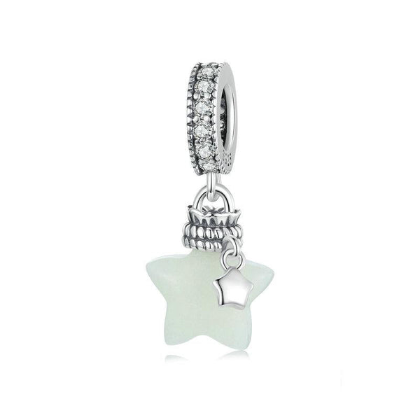 925 Sterling Silver Luminous Star Wishing Bottle Pendant Charms & Pendants