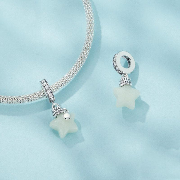 925 Sterling Silver Luminous Star Wishing Bottle Pendant Charms & Pendants