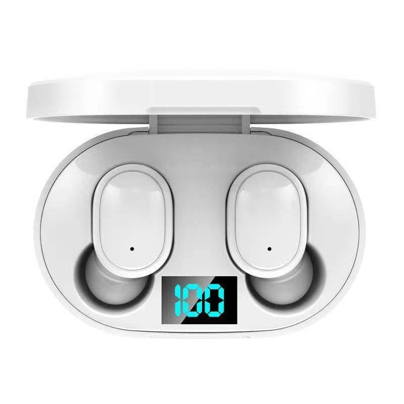 E6s Led Display Tws Wireless Bluetooth Earphone White Earbuds