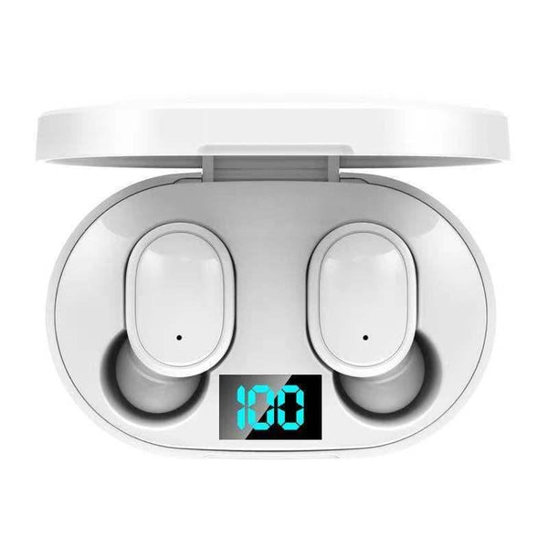 E6s Led Display Tws Wireless Bluetooth Earphone White Earbuds