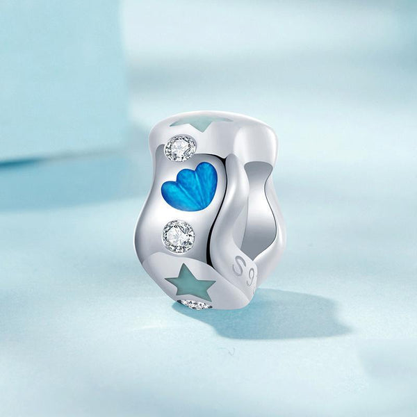 925 Sterling Silver Wave Shell Silicone Bracelet Beads Charms & Pendants