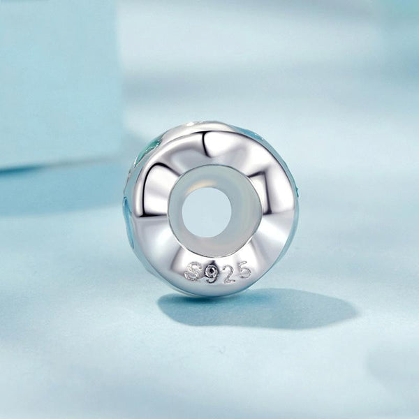 925 Sterling Silver Wave Shell Silicone Bracelet Beads Charms & Pendants