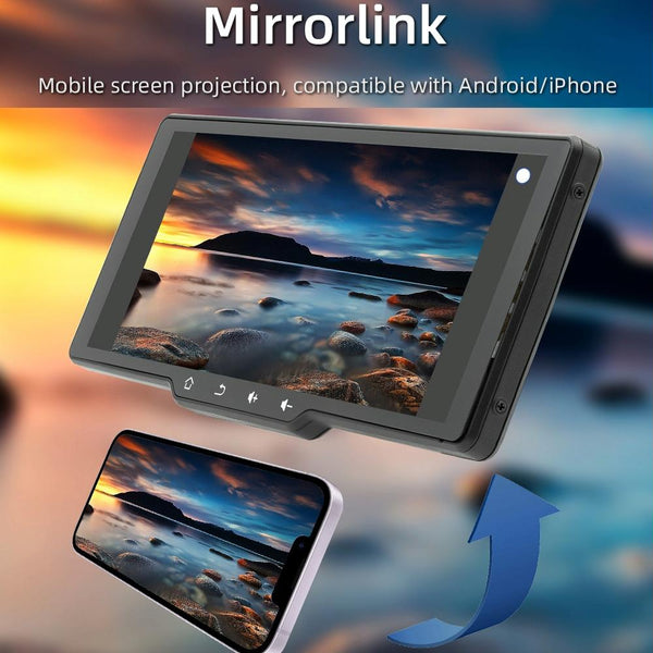 9.38 Inch Car Mp5 Player With Carplay / Android Auto Portable Black Other Car Audio