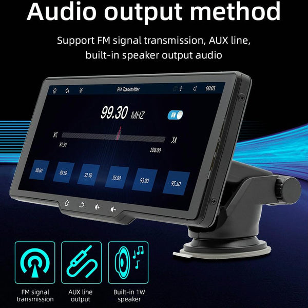 9.38 Inch Car Mp5 Player With Carplay / Android Auto Portable Black Other Car Audio