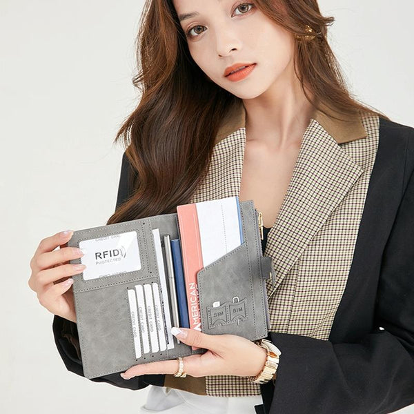 Rfid Protected Multi Card Travel Document Pouch Pink Id & Document Holders