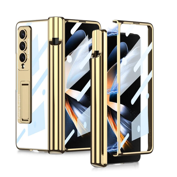 For Samsung Galaxy Z Fold4 5G Shockproof Magnetic Case With Pen Slots Black Cases Covers & Skins