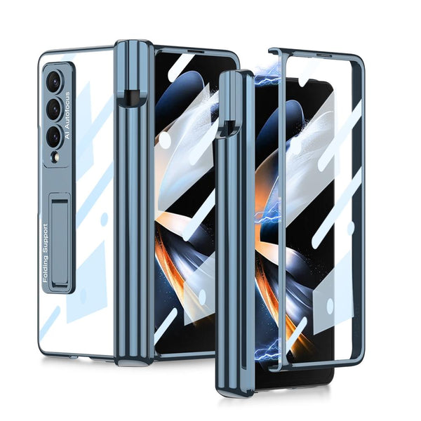 For Samsung Galaxy Z Fold4 5G Shockproof Magnetic Case With Pen Slots Black Cases Covers & Skins