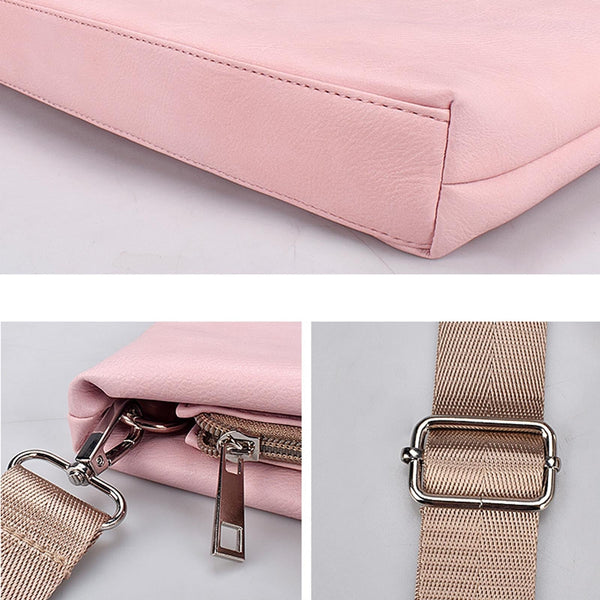 13.3 Inch Lightweight Laptop Bag With Detachable Strap Pink Laptop Cases & Bags