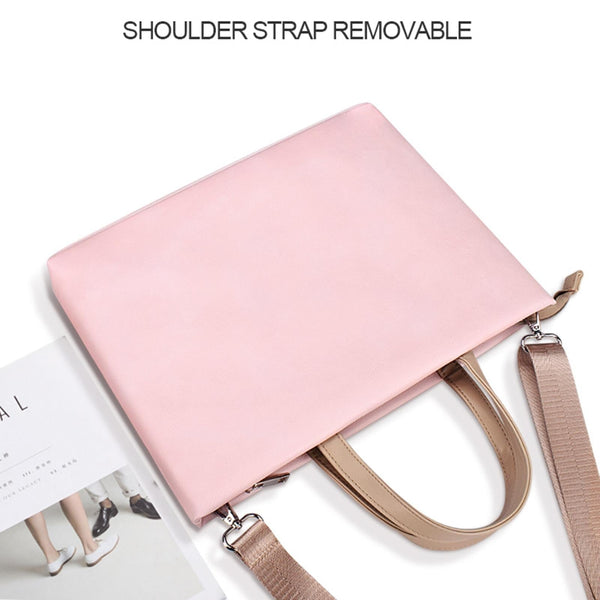 13.3 Inch Lightweight Laptop Bag With Detachable Strap Pink Laptop Cases & Bags