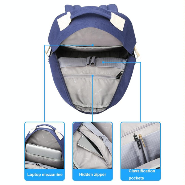 Lightweight Canvas Backpack Compact And Durable Black 2 Women Backpacks