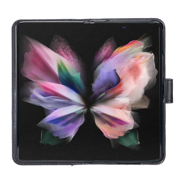 For Samsung Galaxy Z Fold4 5G Diamond Lattice Wallet Case Sleek And Stylish Black Cases Covers & Skins