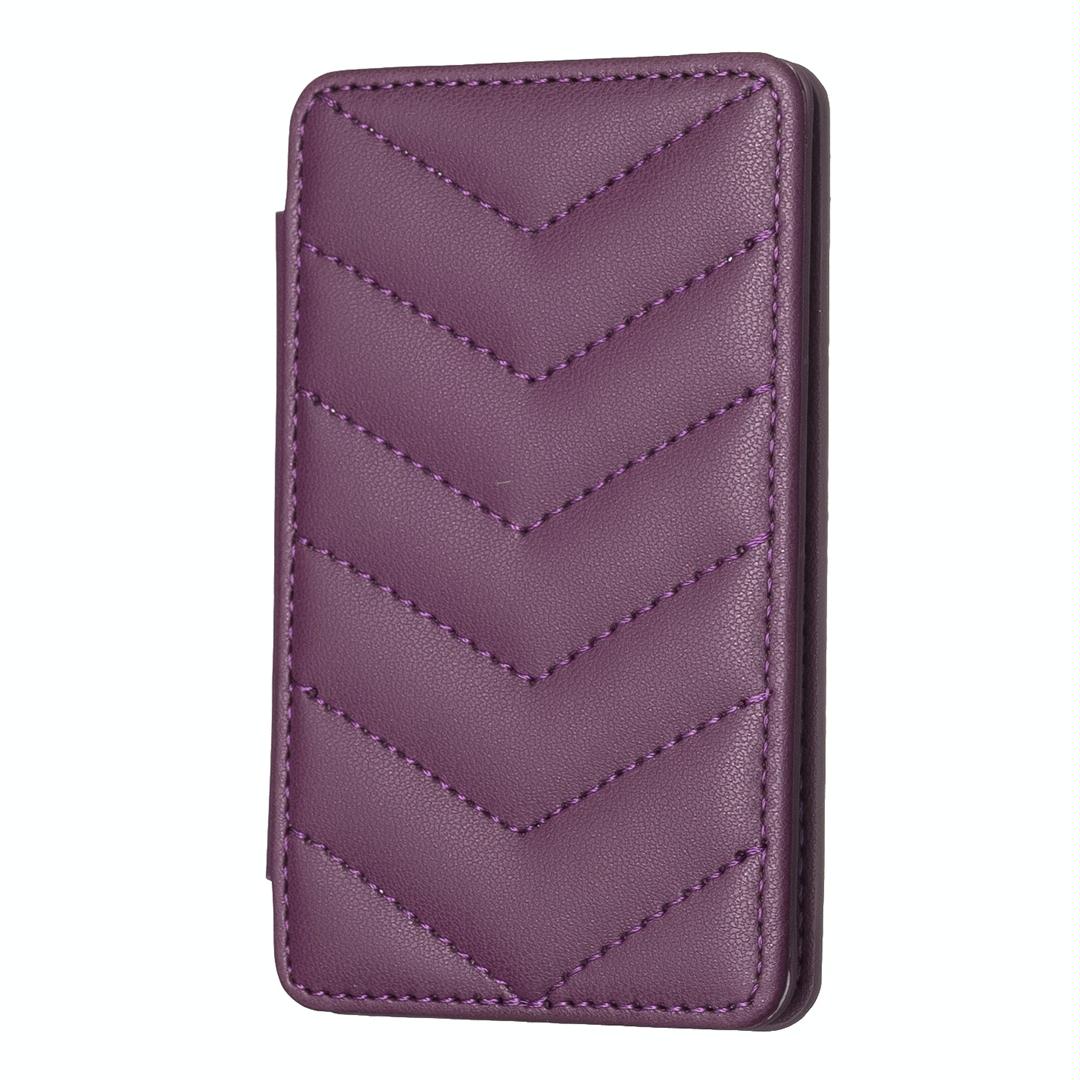 Wave Pattern Card Bag Back Sticker For Mobile Phones Dark Purple Cases Covers & Skins