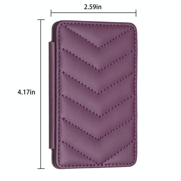 Wave Pattern Card Bag Back Sticker For Mobile Phones Dark Purple Cases Covers & Skins