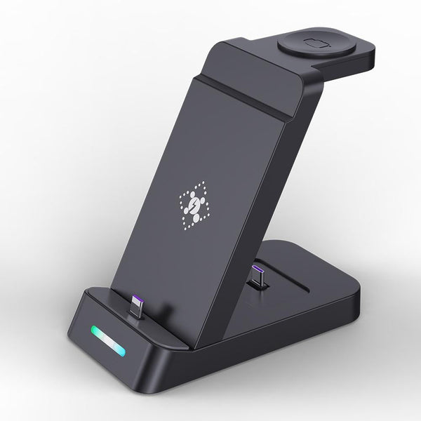 18W 3 In Vertical Charging Stand For Samsung Watch And Galaxy Buds White Chargers & Docking Stations