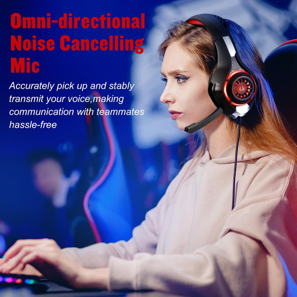 Omni Mic Gaming Headset 1.9M Length Black Blue Headsets