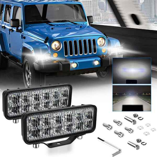 6 Inch Flood Mixed Luminous Anti Glare Lens Long Strip Light Led Car Lights