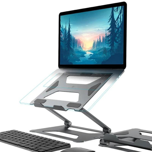 Aluminum Laptop Holder For 14 17.3 Inch Screens Ergonomic Design Stands Holders & Car Mounts