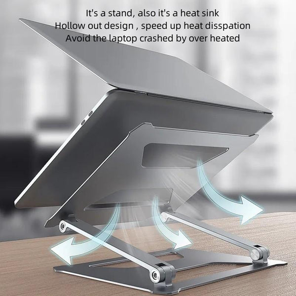 Aluminum Laptop Holder For 14 17.3 Inch Screens Ergonomic Design Stands Holders & Car Mounts