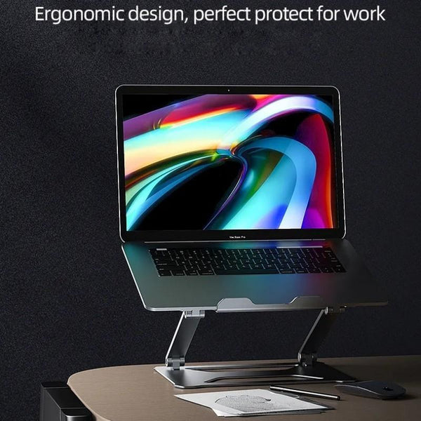 Aluminum Laptop Holder For 14 17.3 Inch Screens Ergonomic Design Stands Holders & Car Mounts