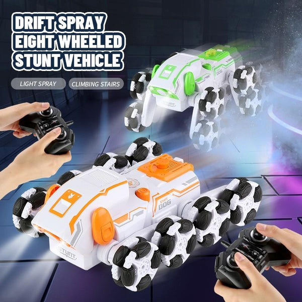 Intelligent 8 Wheel Stunt Vehicle With Remote Control Orange Other Rc Model Vehicles & Kits