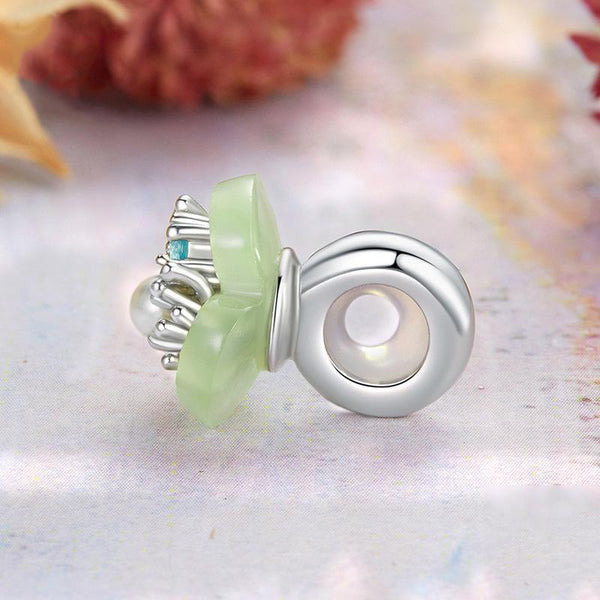 925 Sterling Silver Flower Pearl Silicone Spacer Beads For Jewelry Charms & Pendants