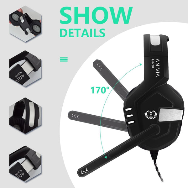 3.5Mm Wired Gaming Headset With Mic Black / Silver Headsets