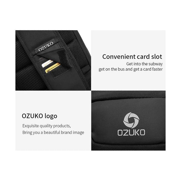 Waterproof Anti Theft Chest Bag With Usb Port Men Outdoor Messenger Dark Blue Bags