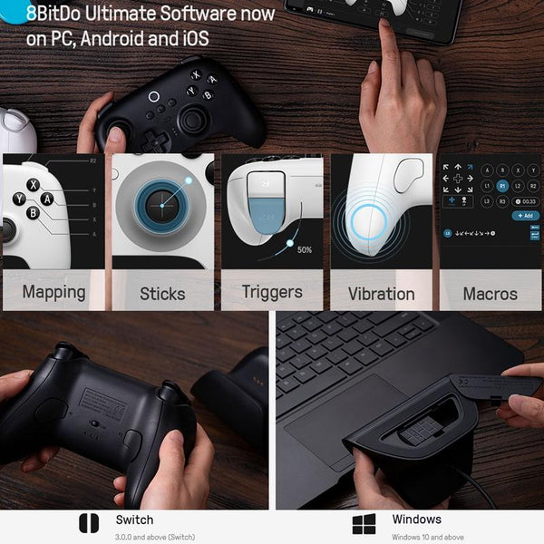 Wireless Gaming Controller For Switch / Pc Tooth Design White Other Video Game Accessories