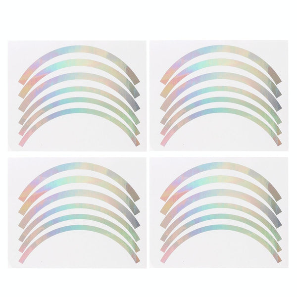 Wheel Hub Sticker Set For Scooter / Bike Electric Vehicle 2 Pcs Silver Colorful Accessories