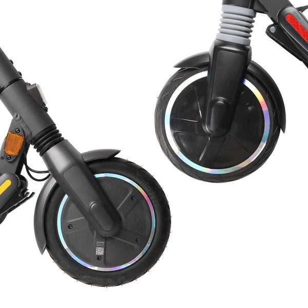Wheel Hub Sticker Set For Scooter / Bike Electric Vehicle 2 Pcs Silver Colorful Accessories