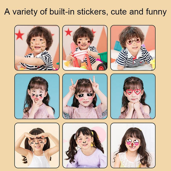 Blue 2.4 Hd Screen Kids Thermal Printing Camera No Memory Card Digital Cameras