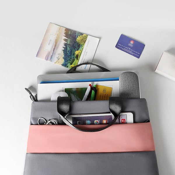 Universal Laptop Liner Bag Pink / Gray 14.1 15.4 Inches Laptop Cases & Bags