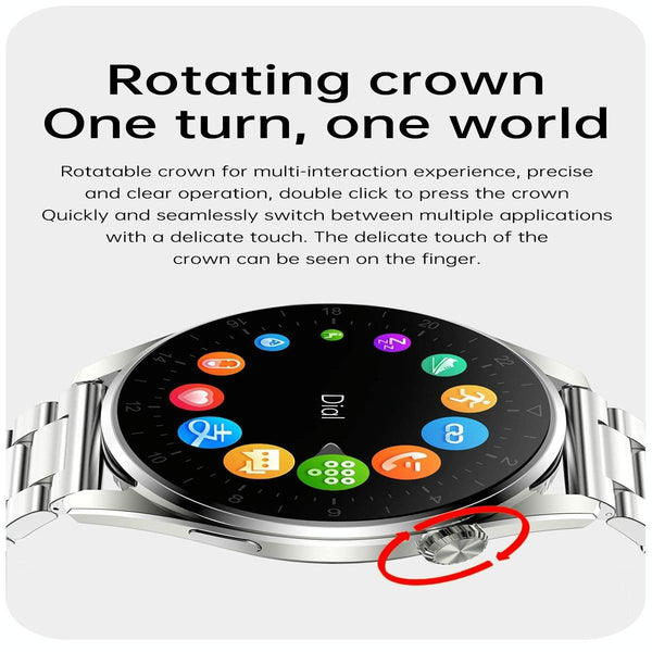 Waterproof Steel Smartwatch With Colour Screen Ip68 Black Smart Watches