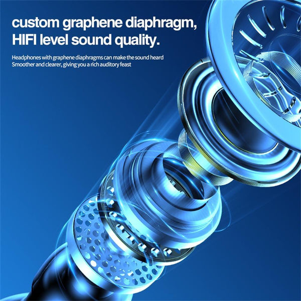 Mini Bluetooth Earphones With M5 Digital Display Black Earbuds