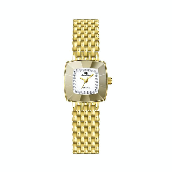 Stainless Steel Square Dial Women Watch With Simple Strap Silver Watches