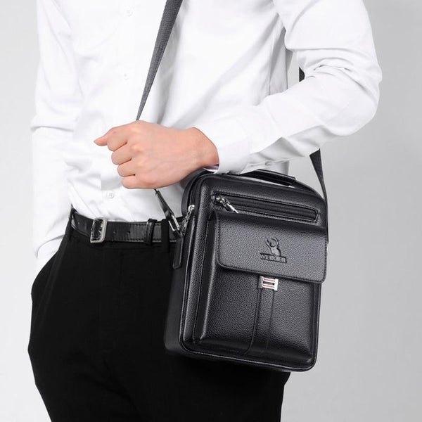 Large Capacity Men Retro Messenger Bag Black Bags