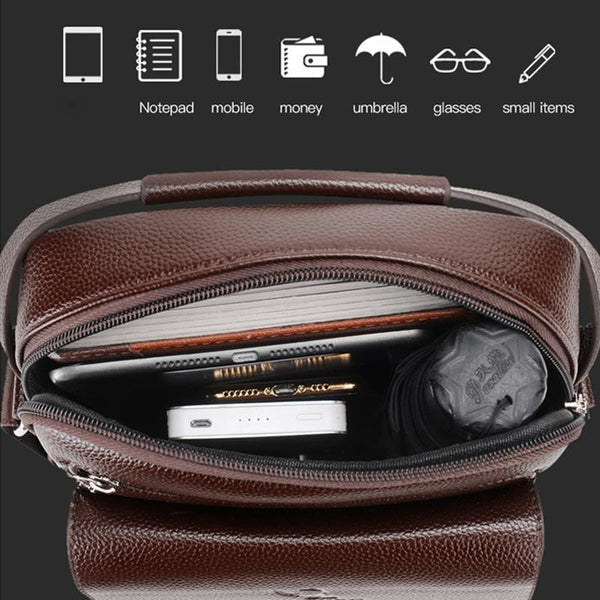Large Capacity Men Retro Messenger Bag Black Bags