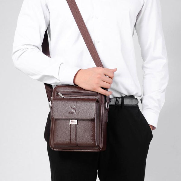 Large Capacity Men Retro Messenger Bag Black Bags