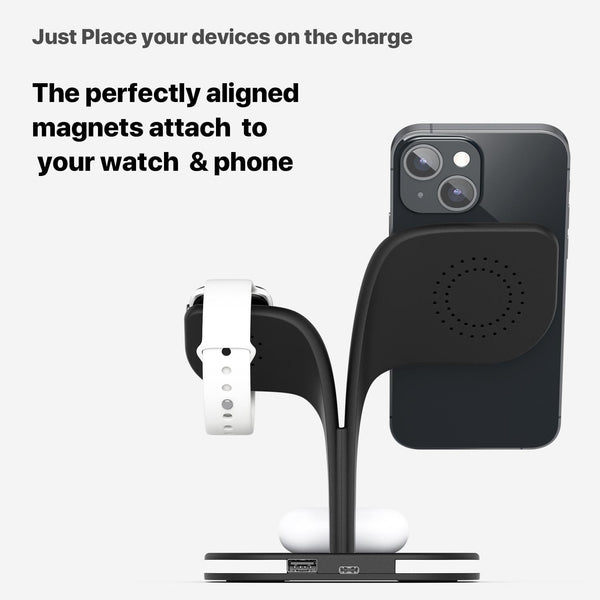 15W In Magnetic Wireless Charger With Stand Black Chargers & Cradles