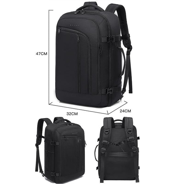 Large Capacity Men Backpack With Shoulder Strap Black Bags