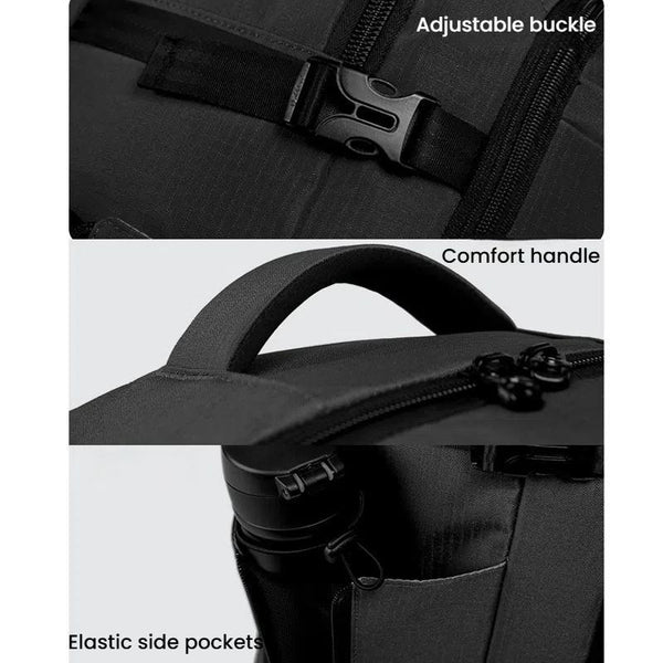 Large Capacity Men Backpack With Shoulder Strap Black Bags