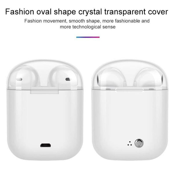 Wireless Bluetooth Tws Earphones With Charging Bin I7s Binaural Plating Silver Earbuds