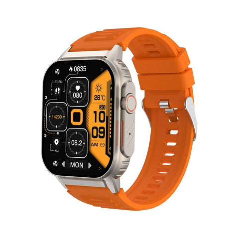 2.01 Inch Waterproof Smart Watch With Bluetooth Call & Health Tracking Orange Smart Watches