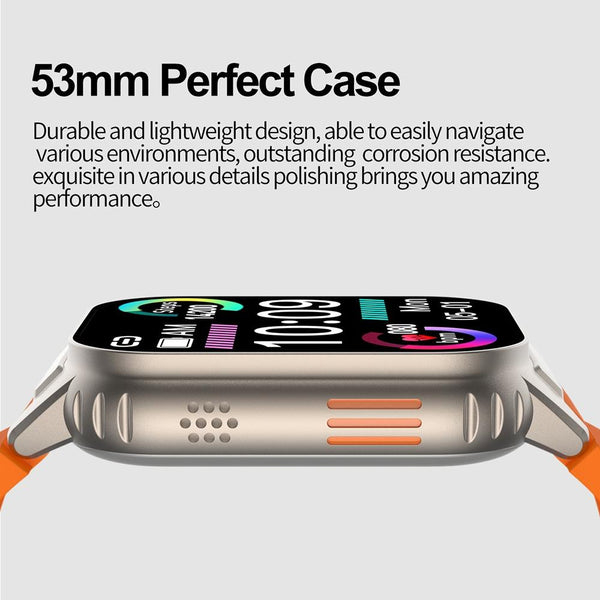 2.01 Inch Waterproof Smart Watch With Bluetooth Call & Health Tracking Orange Smart Watches