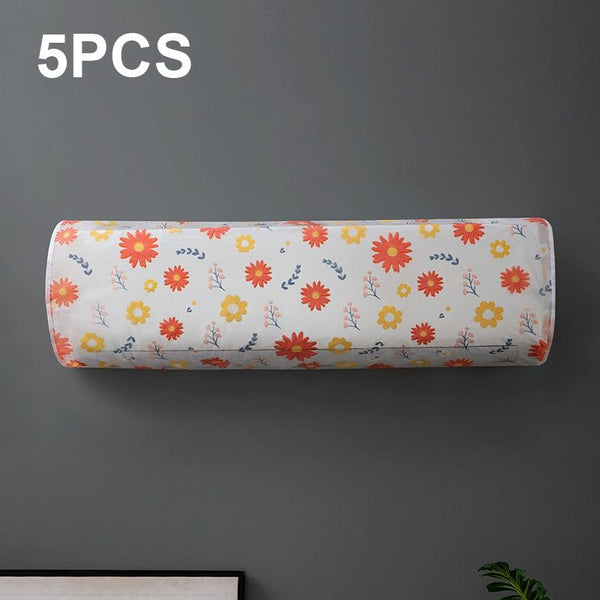 5 Pack Hanging Ac Dust Cover 95X20x31cm Thickened Red Flower Portable Air Conditioners