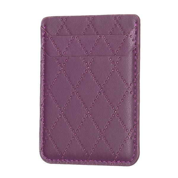 Diamond Lattice Card Bag Sticker For Mobile Phones Dark Purple Cases Covers & Skins