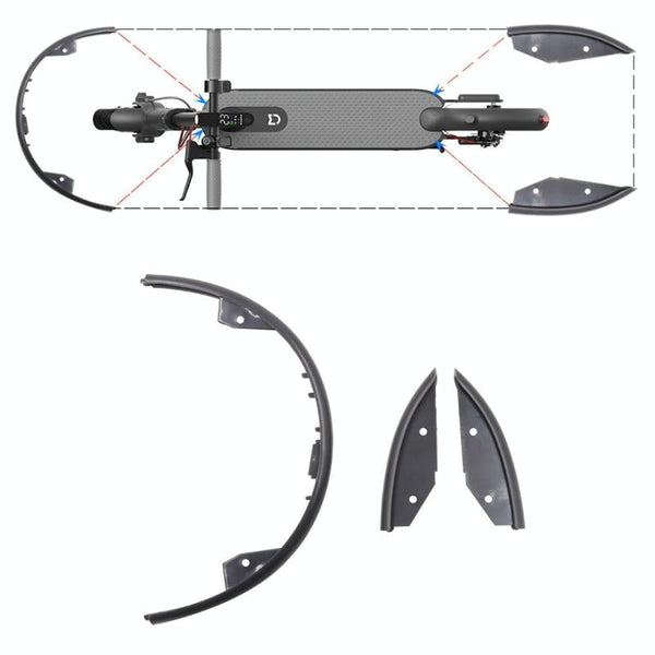 Black Xiaomi M365 Side Protection & Bumper Set Accessories Parts