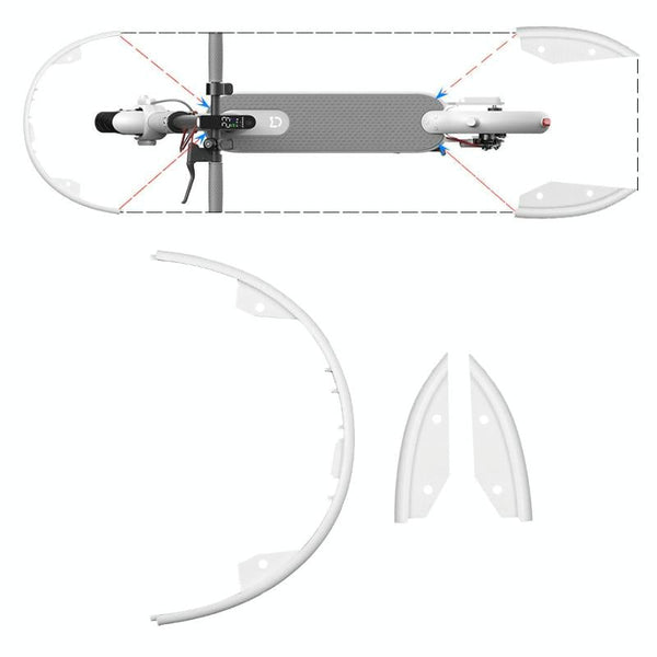 Black Xiaomi M365 Side Protection & Bumper Set Accessories Parts