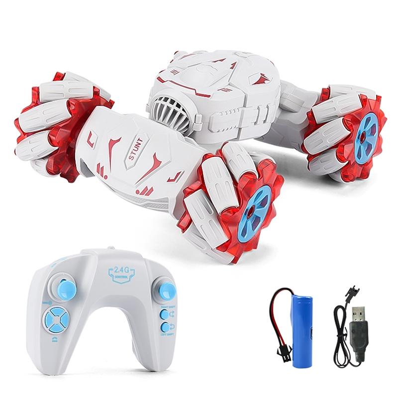 Stunt Car With 2.4G Remote Control Single Rc Torsion Design Red Remote Controlled Toys